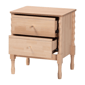 Baxton Studio Laurent Nightstand 2-Drawer Bedside Table - image 2
