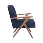 Coaster Monrovia Dark Blue and Walnut Wooden Arms Accent Chair - image 6