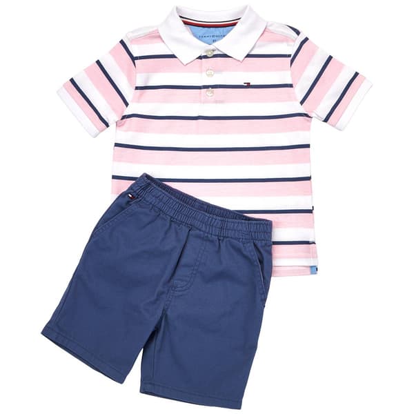 Toddler Boy Tommy Hilfiger Stripe Polo & Shorts Set - image 