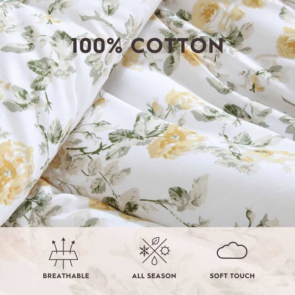 Laura Ashley Roses Cotton Comforter Set