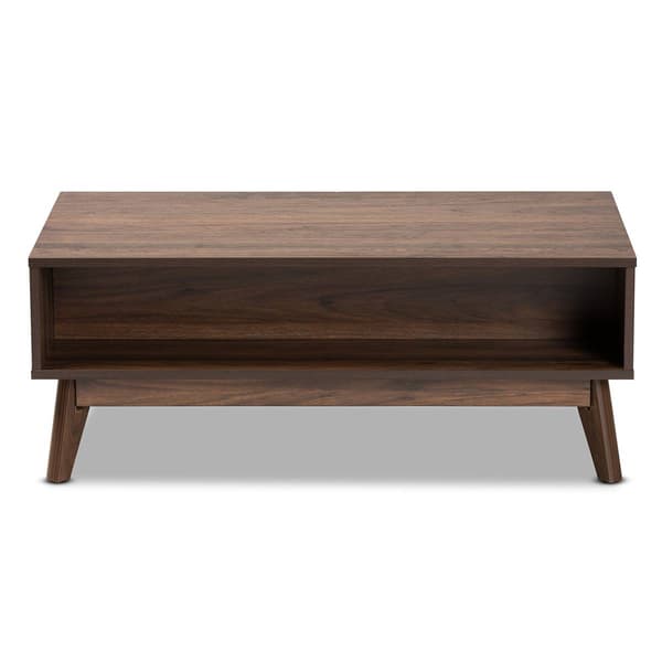Baxton Studio Hartman Modern Walnut Brown Wood Coffee Table