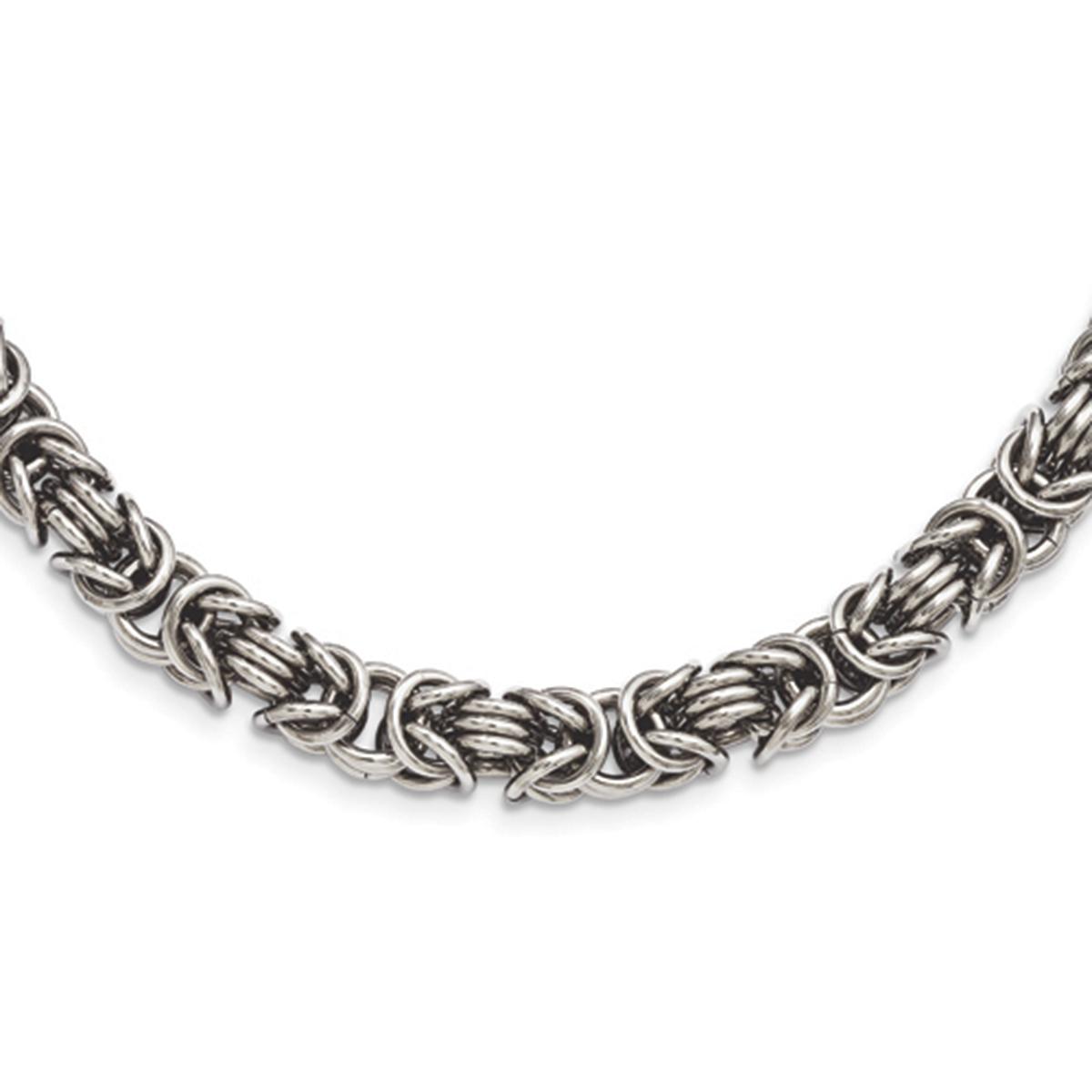 Mens Gentlemen’s Classics™ Polished Steel Fancy Link...