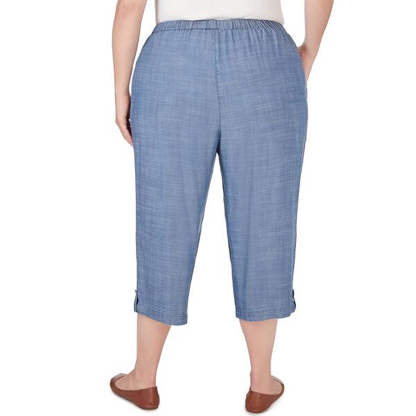 Plus Size Alfred Dunner Blue Bayou Textured Capris