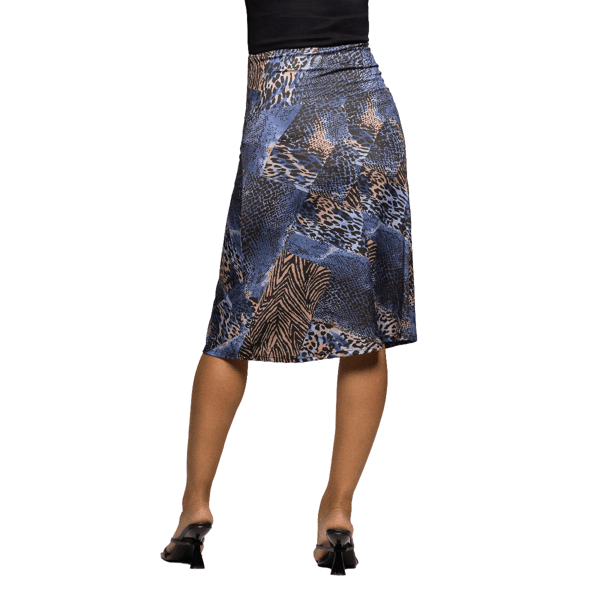 Plus Size 24/7 Comfort Apparel Animal Print Maternity Maxi Skirt