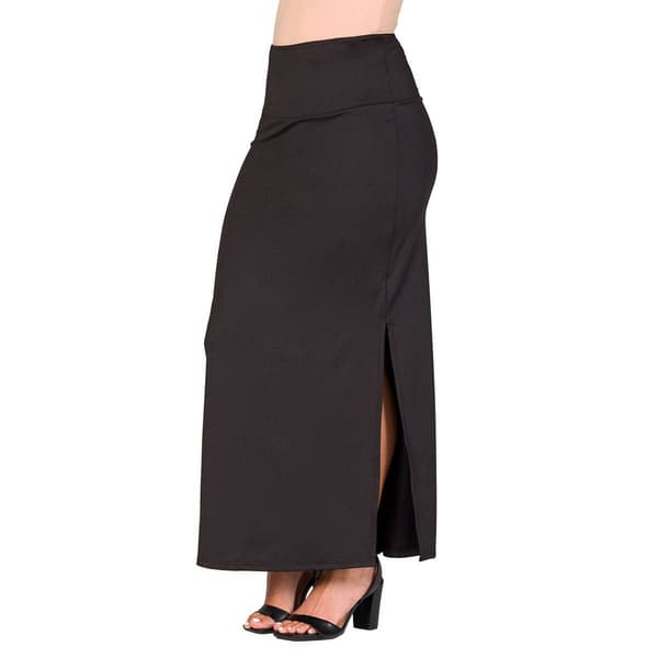Womens 24/7 Comfort Apparel Versatile Side Waist Maxi Skirt