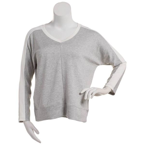 Womens French Laundry Dolman Sleeve Color Block V-Neck Tee