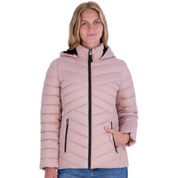 Womens HFX Puffer Coat with Faux Fur Lined Hood