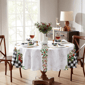 Threadmade Holly Farmhouse Charm Holiday Fabric Tablecloth - image 5