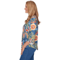Petite Alfred Dunner Classics 3/4 Sleeve Garden Floral Blouse - image 4