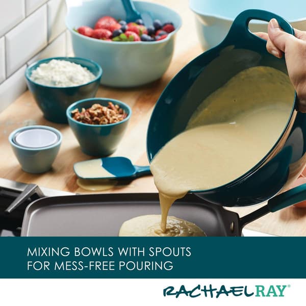 Rachael Ray 10pc. Mix & Measure Mixing Bowl Set - Light Blue/Teal