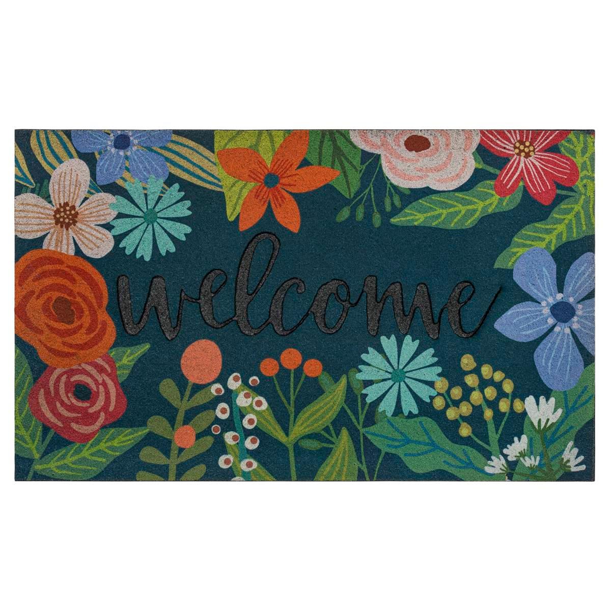 Mohawk Home Spring Sunset Floral Welcome Rectangle Doormat