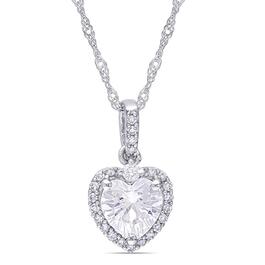 Diamond Classics&#40;tm&#41; 10kt. Created Moissanite Heart Necklace