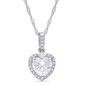 Diamond Classics&#40;tm&#41; 10kt. Created Moissanite Heart Necklace - image 1