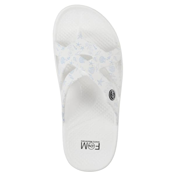 Womens White Mountain Rip Sport Flip Flops - Oceanblue
