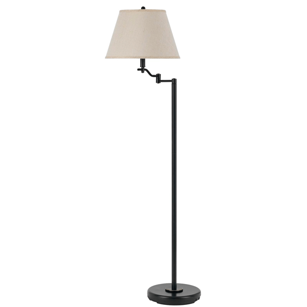 HomeRoots 60in. Bronze Swing Arm Floor Lamp with Empire Shade