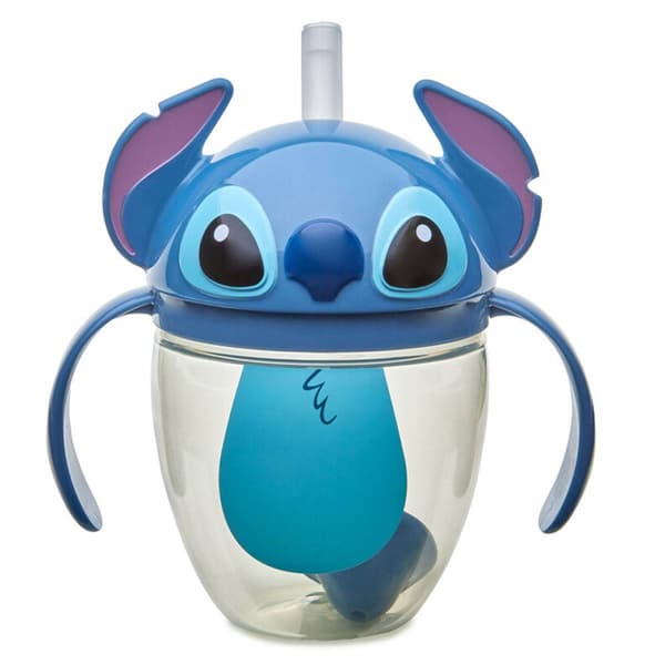 Baby Unisex Disney Stitch Weighted Straw Trainer Cup - image 