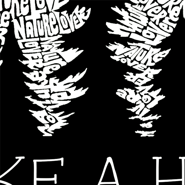 Womens LA Pop Art Nature Lover Word Art Long Sleeve Graphic Tee