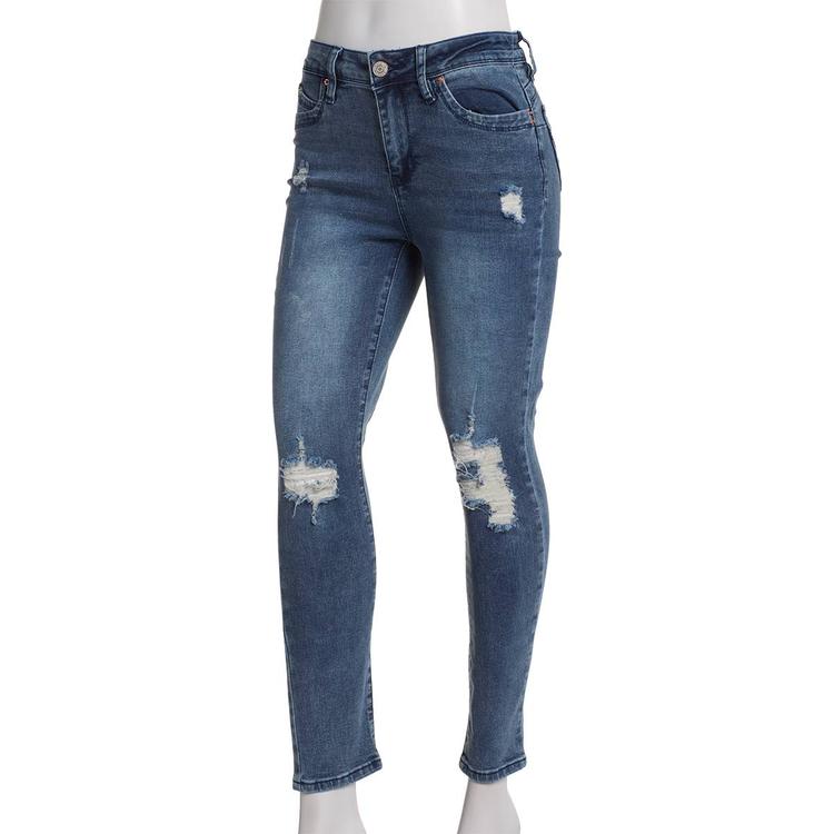 Juniors YMI(R) Wanna Betta Butt Distressed Skinny Jeans