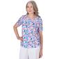 Womens Alfred Dunner Paradise Island Texture Mini Boxes Tee - image 3