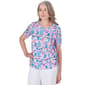 Womens Alfred Dunner Paradise Island Texture Mini Boxes Tee - image 3