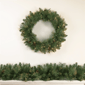 Northlight Pre-Lit Glittered Yorkshire Pine Christmas Wreath - image 2