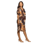 Womens 24/7 Comfort Apparel Brown Paisley Maternity Sheath Dress - image 2