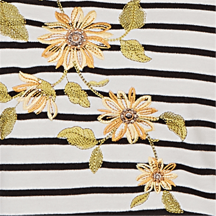 Womens Alfred Dunner Classics Sunflower Stripe Blouse