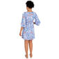 Petite Ruby Rd. Ruffle Trim Sleeve ITY Dress-Wisteria Multi - image 3