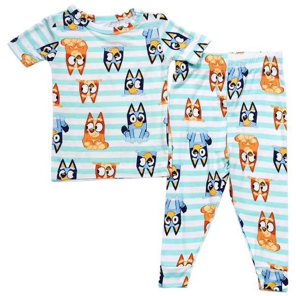 Baby Unisex &#40;12-24M&#41; Bluey & Bingo Stripe Pajama Set - image 