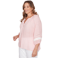 Plus Size Ruby Rd. Renaissance Romance 3/4 Sleeve Button Blouse - image 2