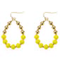 Ashley  Cooper(tm) Gold-Tone Yellow Beaded Teardrop Earrings - image 1