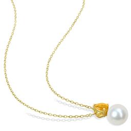 Gemstone Classics™ Freshwater Pearl & Citrine Pendant