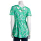 Womens Due Time Floral Criss Cross Maternity Babydoll Tee - Green - image 2