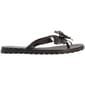 Womens Ashley Blue Black Flower Thong Sandals - image 2