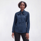 Womens Architect(R) Long Sleeve Denim Tie Neck Blouse - image 1