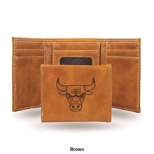 Mens NBA Chicago Bulls Faux Leather Trifold Wallet