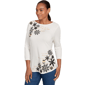 Petite Ruby Rd. Must Haves II Snowflake Script Tee - image 3