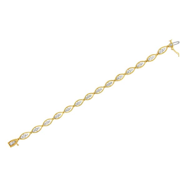 Haus of Brilliance 10kt. Yellow Gold Diamond Link Bracelet