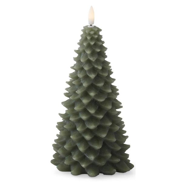 K&K Interiors 8.75in. Christmas Tree LED Candle w/ Timer - image 