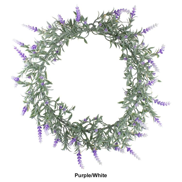 Northlight Seasonal Pre-Lit Lavender Spring Wreath