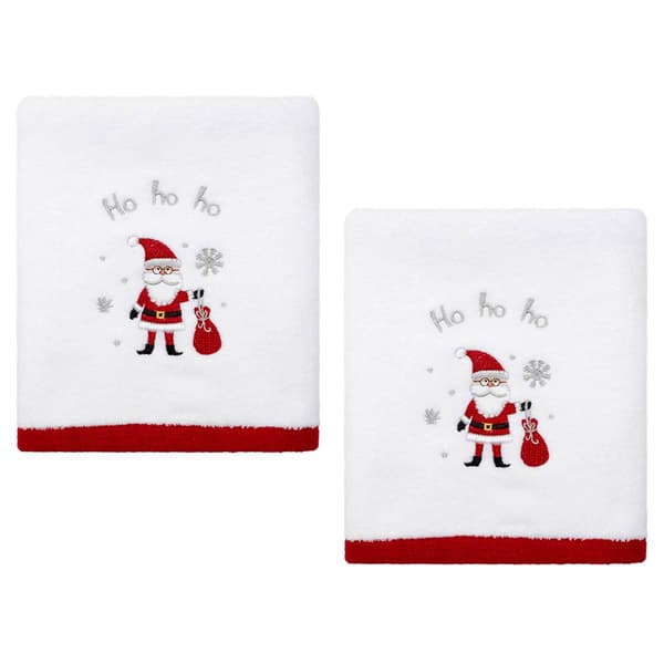 Avanti Ho Ho Ho 2pk. Embroidered Towel Collection