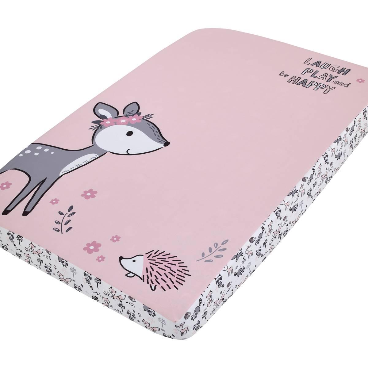 Little Love by NoJo Sweet Deer Mini Crib Photo Sheet