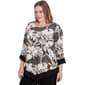 Plus Size Alfred Dunner Geometric Floral Knit Blouse - image 4