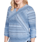 Petite Alfred Dunner Business As Usual Splice Stripe Blouse - image 5