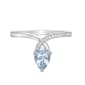 Gemminded 7x5mm Aquamarine & 0.08ctw. Diamond Ring - image 3