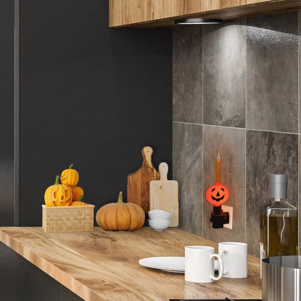 Northlight Seasonal 6.5in. Jack-O-Lantern Bubble Night Light