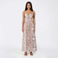 Juniors Angie Twist Front Key Hole Floral Maxi Dress - image 1