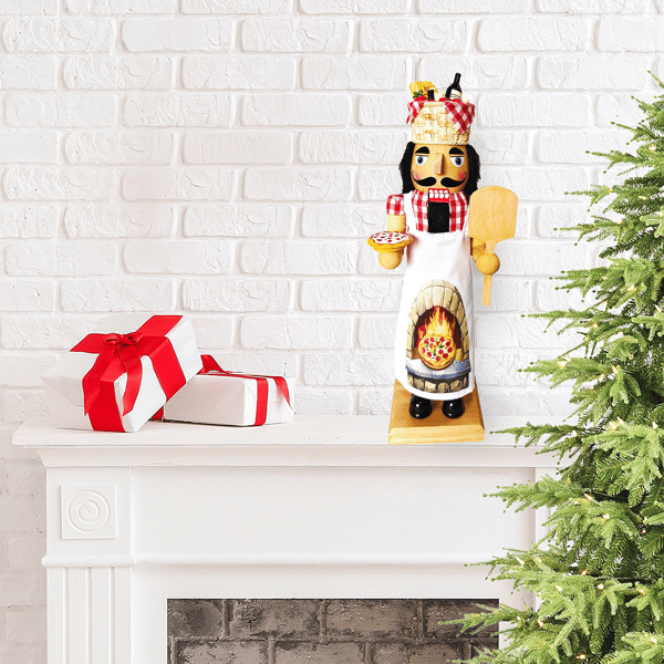 Santa''s Workshop 14in. Pizzeria Nutcracker