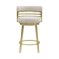 Armen Living Santorini Counter Height Barstool in Brando Brass - image 2