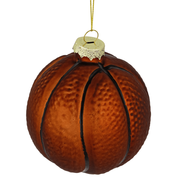 Northlight Basketball Glass Christmas Hanging Ornament